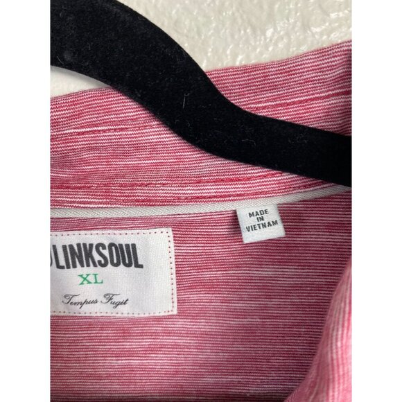 LINKSOUL Men's Polo Shirt Size XL Red Short sleeve Golf Performance Cotton - Picture 12 of 13